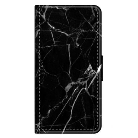 Husa personalizata tip carte HQPrint pentru Samsung Galaxy S23, model Black Marble, multicolor, S1D1M0229