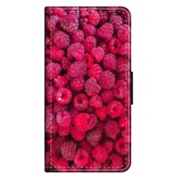 Husa personalizata tip carte HQPrint pentru Samsung Galaxy S23, model Zmeura, multicolor, S1D1M0234