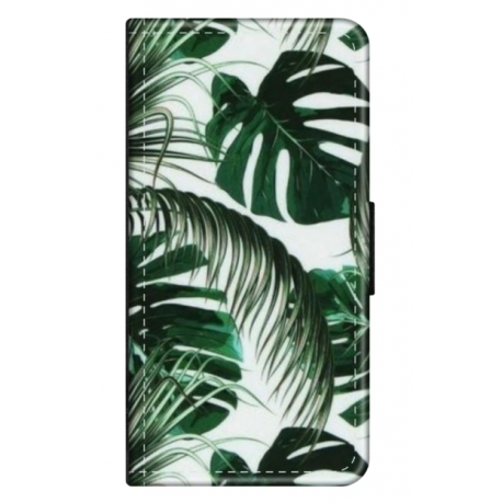Husa personalizata tip carte HQPrint pentru Samsung Galaxy S24 Ultra, model Leaf Design 3, multicolor, S1D1M0088