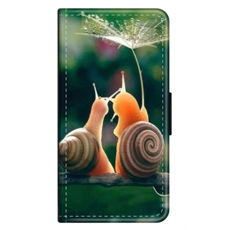 Husa personalizata tip carte HQPrint pentru Apple iPhone 7 Plus, model Snail, multicolor, S1D1M0231