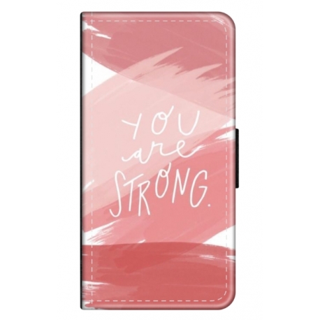Husa personalizata tip carte HQPrint pentru Apple iPhone 7 Plus, model You are Strong, multicolor, S1D1M0275