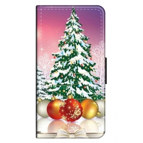 Husa personalizata tip carte HQPrint pentru Apple iPhone 8, model Christmas Tree 1, multicolor, S1D1M0057