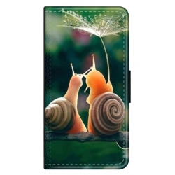 Husa personalizata tip carte HQPrint pentru Apple iPhone 12 Pro, model Snail, multicolor, S1D1M0231