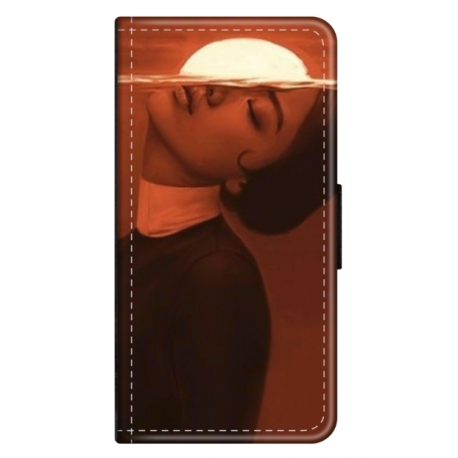 Husa personalizata tip carte HQPrint pentru Apple iPhone 13 Mini, model Sun Girl, multicolor, S1D1M0359