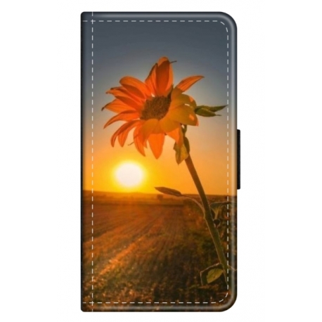 Husa personalizata tip carte HQPrint pentru Apple iPhone 13, model Sunflower 2, multicolor, S1D1M0194