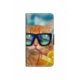 Husa personalizata tip carte HQPrint pentru Apple iPhone 14 Plus, model Cool Cat, multicolor, S1D1M0031