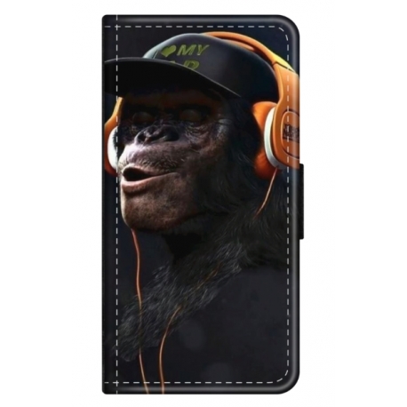 Husa personalizata tip carte HQPrint pentru Apple iPhone 14 Pro Max, model Monkey, multicolor, S1D1M0319