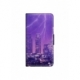 Husa personalizata tip carte HQPrint pentru Apple iPhone 14 Pro, model Purple Lightning, multicolor, S1D1M0354