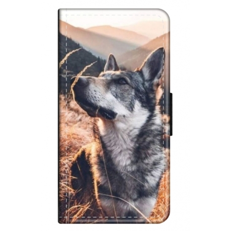 Husa personalizata tip carte HQPrint pentru Apple iPhone 14, model Dog 1, multicolor, S1D1M0064