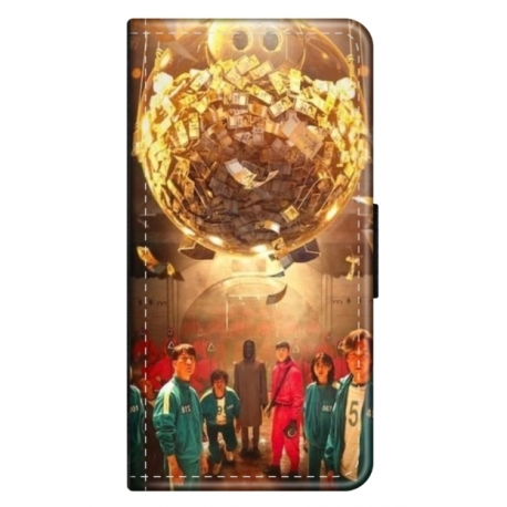 Husa personalizata tip carte HQPrint pentru Apple iPhone 14, model Squid Game 11, multicolor, S1D1M0183