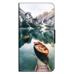 Husa personalizata tip carte HQPrint pentru Apple iPhone 15 Plus, model Boats, multicolor, S1D1M0024