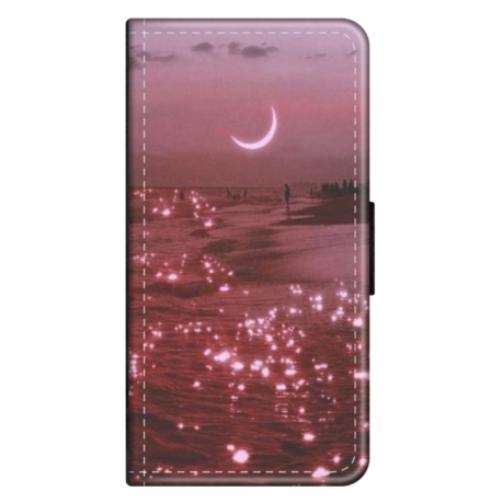 Husa personalizata tip carte HQPrint pentru Apple iPhone 15 Plus, model Pink Sky, multicolor, S1D1M0129