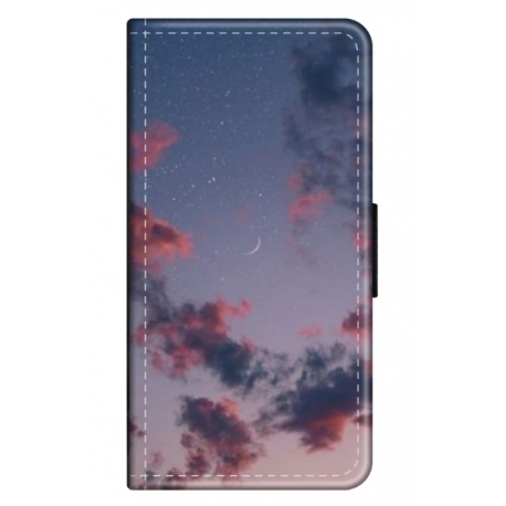 Husa personalizata tip carte HQPrint pentru Apple iPhone 15 Plus, model Moody Sky, multicolor, S1D1M0146