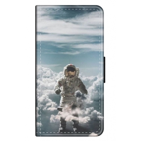 Husa personalizata tip carte HQPrint pentru Apple iPhone SE2, model Astronaut in the Clouds, multicolor, S1D1M0290