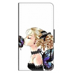Husa personalizata tip carte HQPrint pentru Apple iPhone SE2, model Butterfly Fairy, multicolor, S1D1M0294
