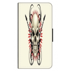 Husa personalizata tip carte HQPrint pentru Xiaomi 13, model Skull 1, multicolor, S1D1M0284