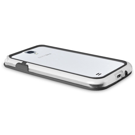 Bumper Silicon SAMSUNG Galaxy S3 (Transparent/Negru)