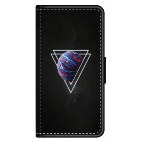 Husa personalizata tip carte HQPrint pentru Xiaomi Mi 11 Pro, model Triangle Planet, multicolor, S1D1M0278