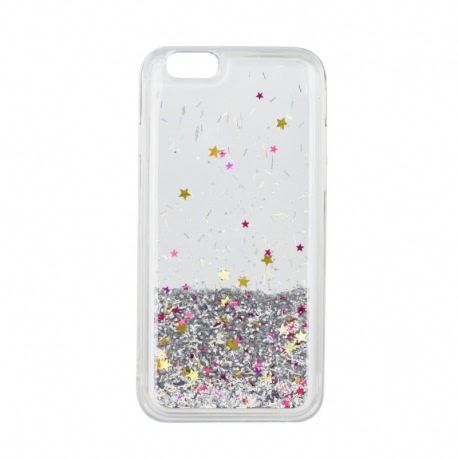 Husa SAMSUNG Galaxy J6 2018 - Glitter Lichid (Argintiu)