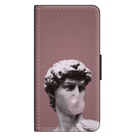 Husa personalizata tip carte HQPrint pentru Xiaomi Redmi 9, model Bubble Gum Statue, multicolor, S1D1M0317