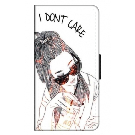 Husa personalizata tip carte HQPrint pentru Xiaomi Redmi 9, model I dont care, multicolor, S1D1M0320