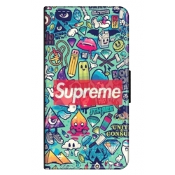 Husa personalizata tip carte HQPrint pentru Xiaomi Redmi 9, model Supreme, multicolor, S1D1M0360