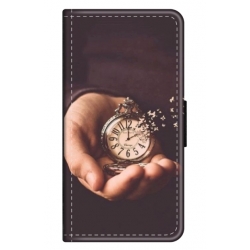 Husa personalizata tip carte HQPrint pentru Xiaomi Redmi 9, model Time Flies 1, multicolor, S1D1M0364