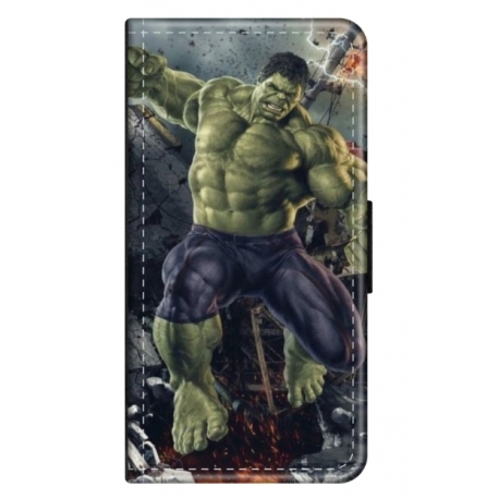 Husa personalizata tip carte HQPrint pentru Xiaomi Redmi 11T Pro, model Hulk 1, multicolor, S1D1M0099