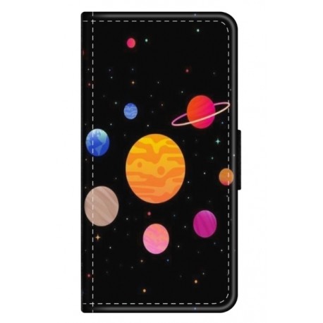 Husa personalizata tip carte HQPrint pentru Xiaomi Redmi A1, model Colorful Galaxy, multicolor, S1D1M0283