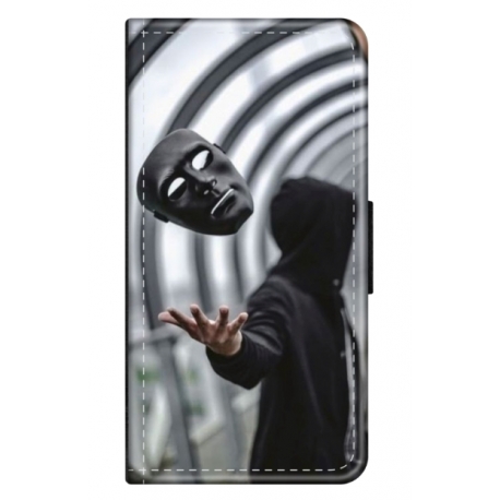 Husa personalizata tip carte HQPrint pentru Xiaomi Redmi Note 9 Pro 5G, model Mask, multicolor, S1D1M0199