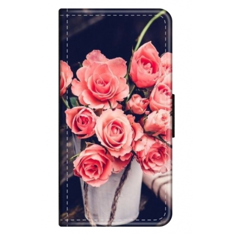 Husa personalizata tip carte HQPrint pentru Xiaomi Redmi Note 9S, model Flowers 22, multicolor, S1D1M0379