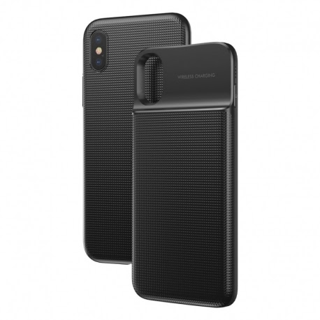Husa cu Baterie Externa (5000 mAh) - APPLE iPhone X (Negru) BASEUS