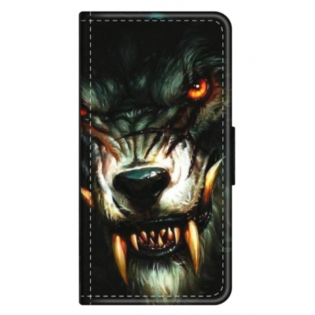 Husa personalizata tip carte HQPrint pentru Xiaomi Redmi Note 9T 5G, model Wolf, multicolor, S1D1M0286