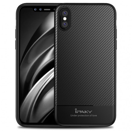 Husa APPLE iPhone X - Ipaky Fiber (Negru)