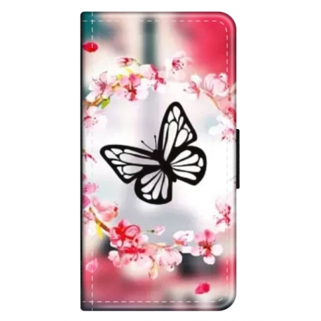 Husa personalizata tip carte HQPrint pentru Xiaomi Redmi Note 11 Pro 4G, model Butterfly 8, multicolor, S1D1M0380