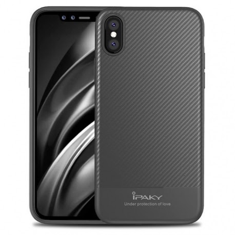 Husa APPLE iPhone X - iPaky Carbon (Gri)