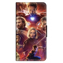Husa personalizata tip carte HQPrint pentru Xiaomi Redmi Note 12 Pro, model Avengers Inifinity War, multicolor, S1D1M0010