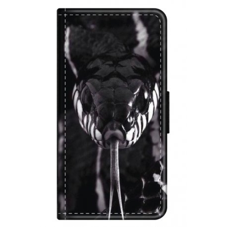 Husa personalizata tip carte HQPrint pentru Oppo A16, model Snake, multicolor, S1D1M0378