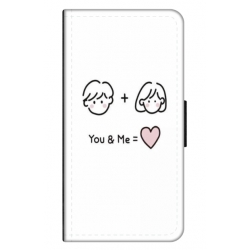 Husa personalizata tip carte HQPrint pentru Oppo A17, model You and Me, multicolor, S1D1M0274