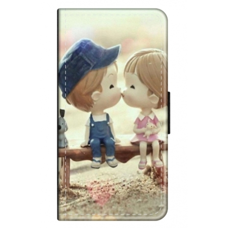 Husa personalizata tip carte HQPrint pentru Oppo A54, model Kiss, multicolor, S1D1M0259