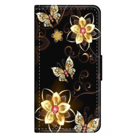 Husa personalizata tip carte HQPrint pentru Oppo A57, model Butterfly 5, multicolor, S1D1M0042