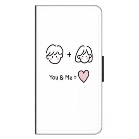 Husa personalizata tip carte HQPrint pentru Oppo A58, model You and Me, multicolor, S1D1M0274