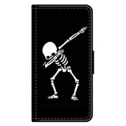 Husa personalizata tip carte HQPrint pentru Oppo A74 5G, model Dab Skeleton, multicolor, S1D1M0034