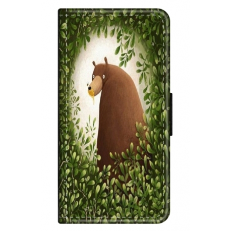 Husa personalizata tip carte HQPrint pentru Oppo A78, model Bear, multicolor, S1D1M0312