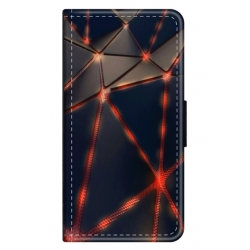 Husa personalizata tip carte HQPrint pentru Oppo Reno7 5G, model Lava Triangles, multicolor, S1D1M0367