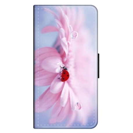 Husa personalizata tip carte HQPrint pentru Oppo Reno8 5G, model Flowers 5, multicolor, S1D1M0114