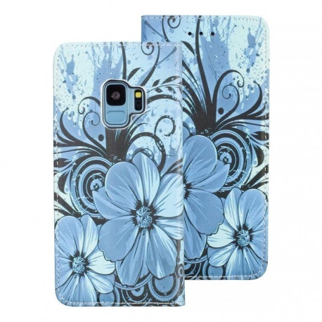 Husa SAMSUNG Galaxy A5 2018 \ A8 2018 - Decor Book (Albastru)