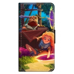 Husa personalizata tip carte HQPrint pentru Huawei P Smart 2019, model Tangled, multicolor, S1D1M0150