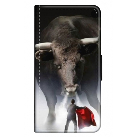 Husa personalizata tip carte HQPrint pentru Huawei P Smart 2019, model Bull, multicolor, S1D1M0205