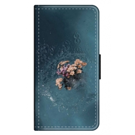 Husa personalizata tip carte HQPrint pentru Huawei P Smart 2019, model Flowers 15, multicolor, S1D1M0215